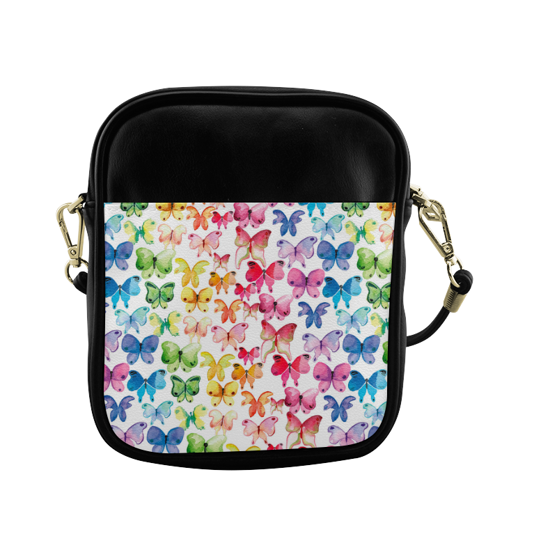 Rainbow Butterflies Sling Bag (Model 1627)