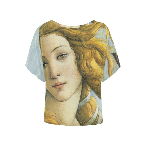 Botticelli Birth of Venus Fine Art Women's Batwing-Sleeved Blouse T shirt (Model T44)