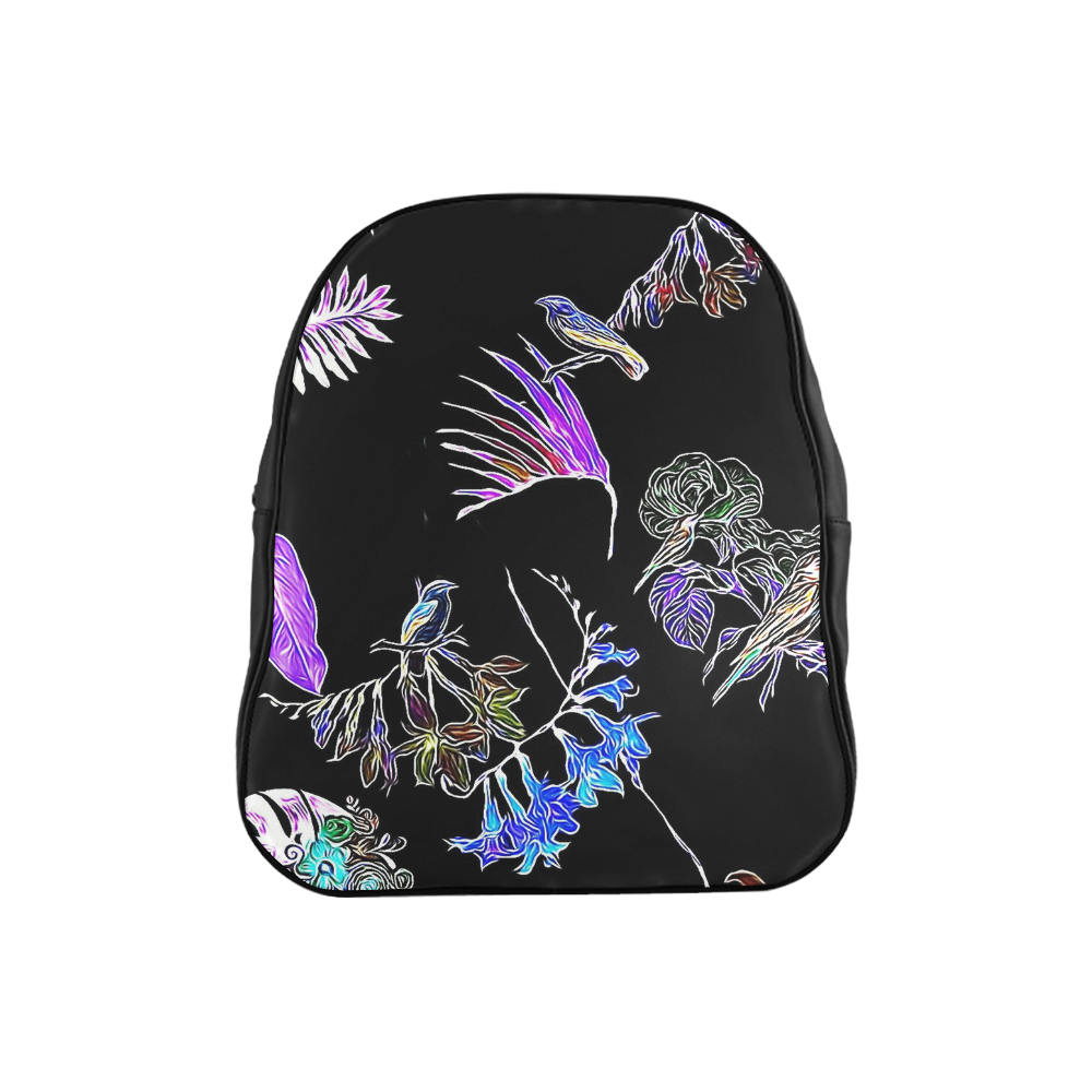 Flowers and Birds A by JamColors School Backpack (Model 1601)(Small)