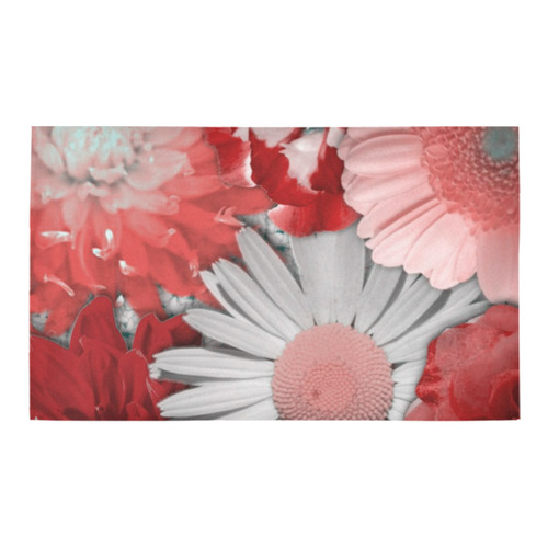 lovely flowers red Azalea Doormat 30" x 18" (Sponge Material)