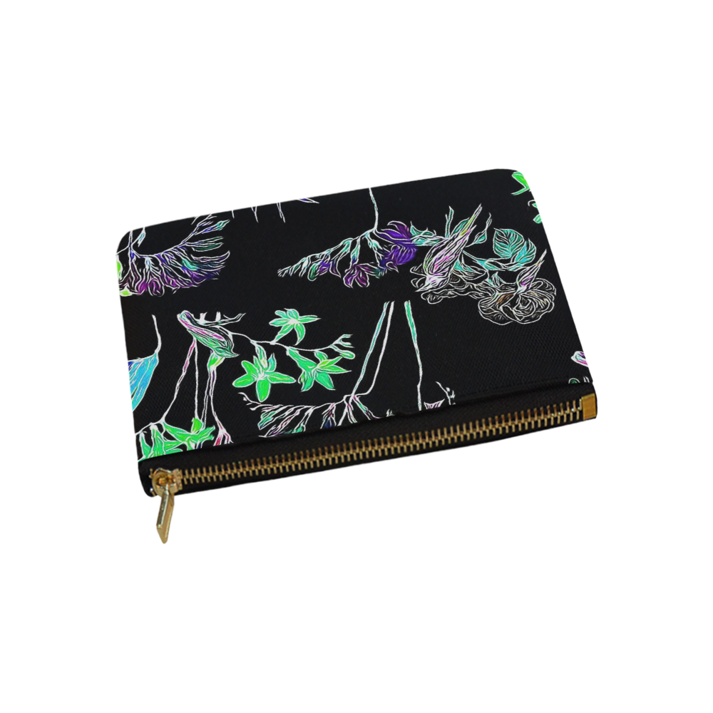 Flowers and Birds C by JamColors Carry-All Pouch 9.5''x6''