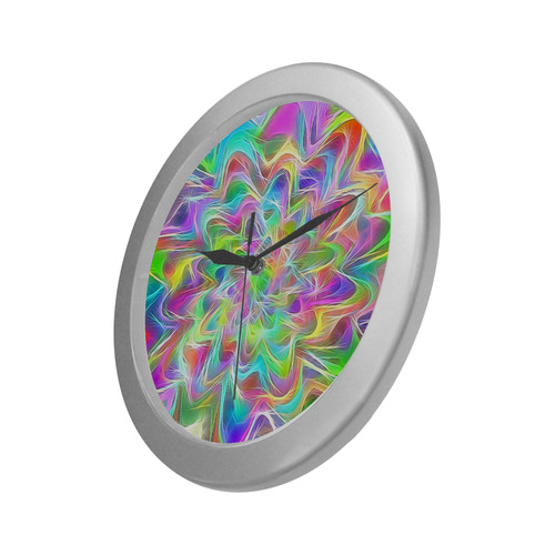 summer breeze C by FeelGood Silver Color Wall Clock