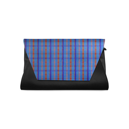 Royal Blue Plaid Hipster Style Clutch Bag (Model 1630)