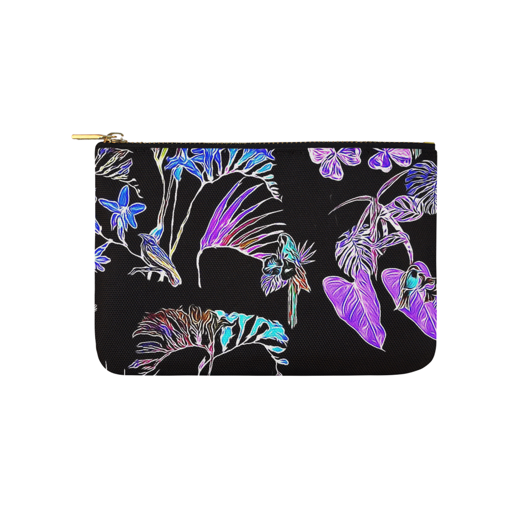 Flowers and Birds B by JamColors Carry-All Pouch 9.5''x6''