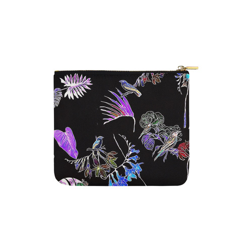 Flowers and Birds A by JamColors Carry-All Pouch 6''x5''
