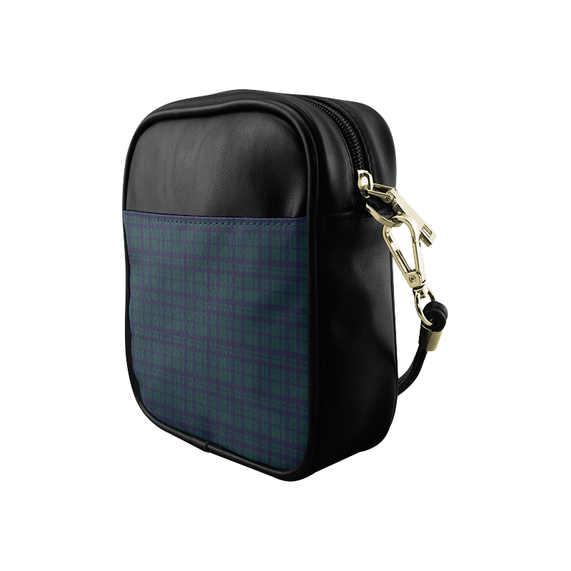 Green Plaid Rock Style Sling Bag (Model 1627)