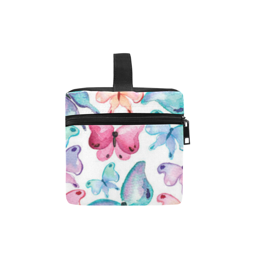 Watercolor Colorful Butterflies Cosmetic Bag/Large (Model 1658)