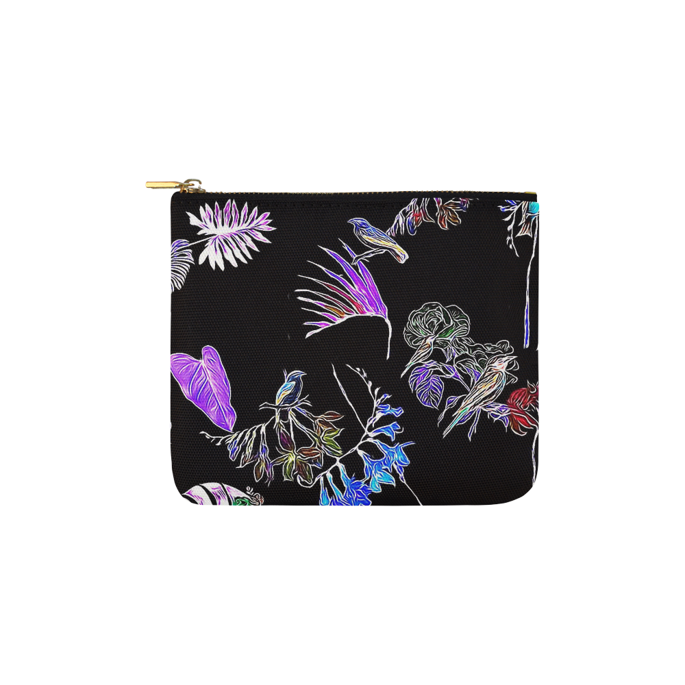 Flowers and Birds A by JamColors Carry-All Pouch 6''x5''