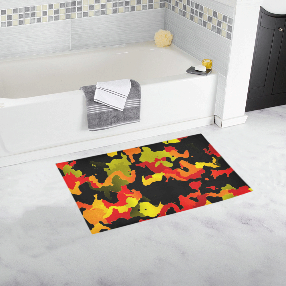 new modern camouflage F by JamColors Bath Rug 16''x 28''