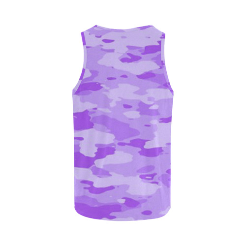 Purple Camo All Over Print Tank Top for Women (Model T43)