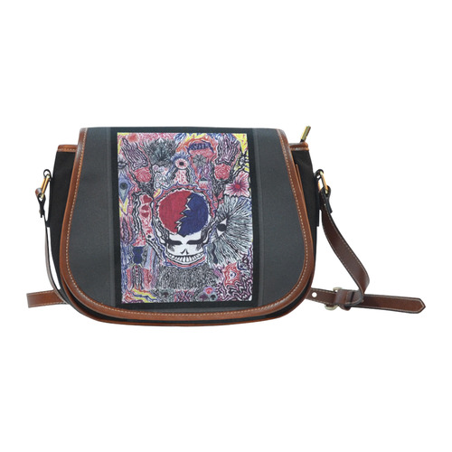 Grateful Dead Steal Your Face Saddle Bag/Small (Model 1649)(Flap Customization)