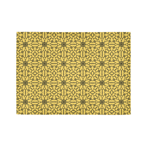 Primrose Yellow Lace Area Rug7'x5'