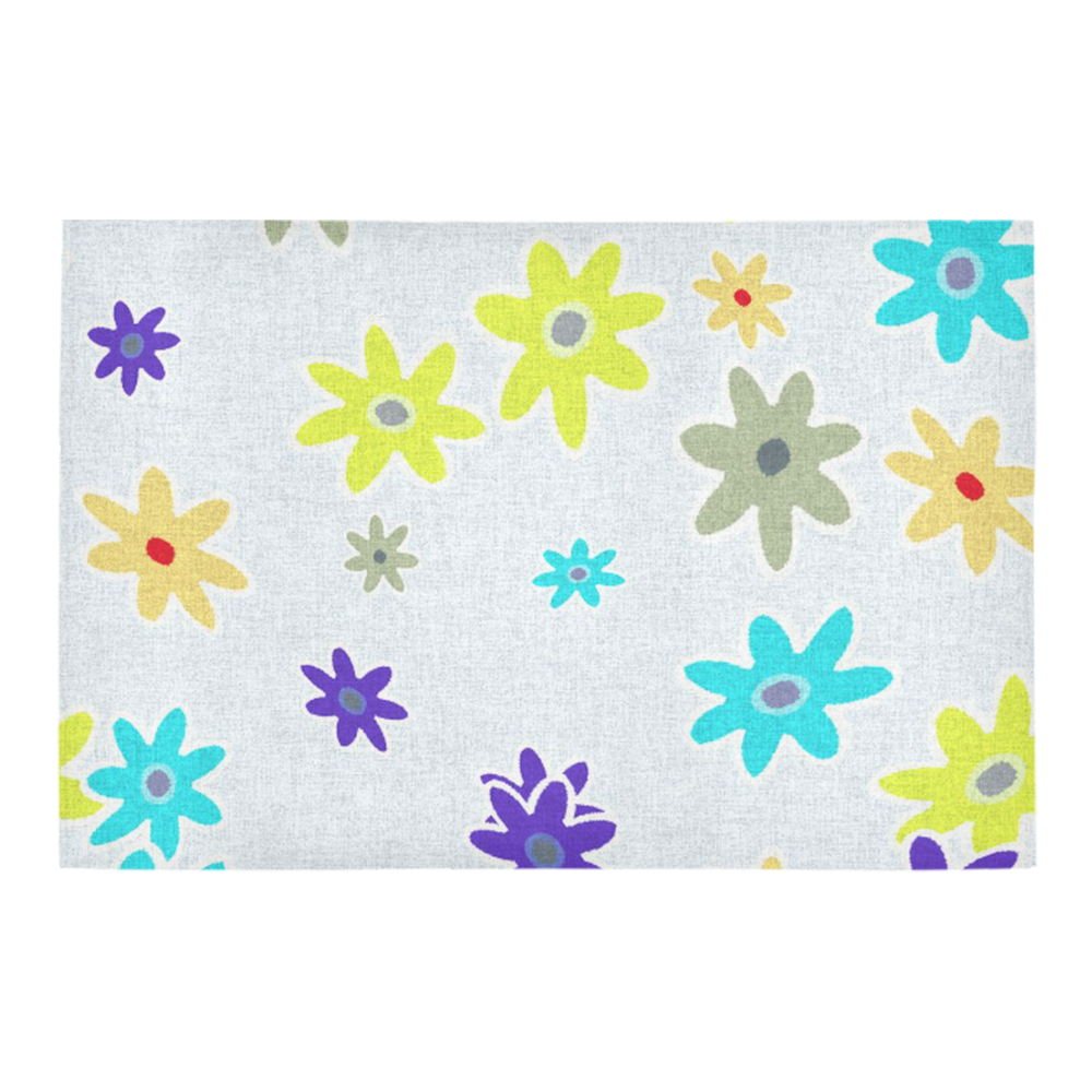Floral Fabric 1B Azalea Doormat 24" x 16" (Sponge Material)