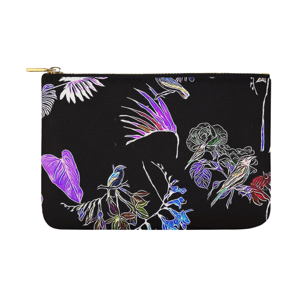 Flowers and Birds A by JamColors Carry-All Pouch 12.5''x8.5''