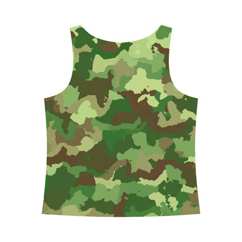 camouflage green All Over Print Tank Top for Women (Model T43)