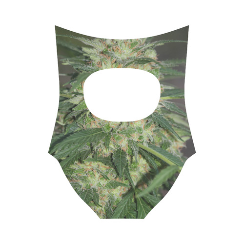 Green Crack Strap Swimsuit ( Model S05)