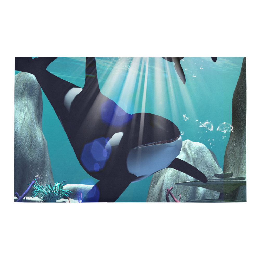 Awesome orca Bath Rug 20''x 32''