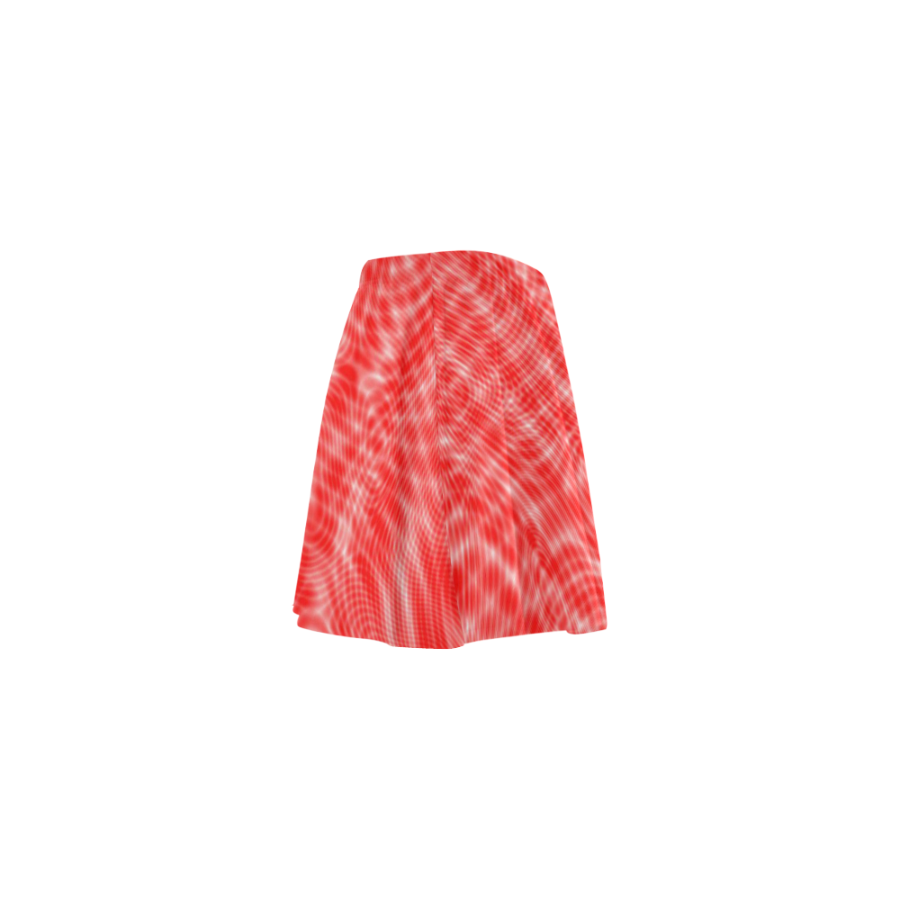 abstract moire red Mini Skating Skirt (Model D36)