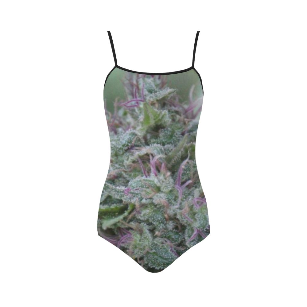 Purple Hair Lady Strap Swimsuit ( Model S05)