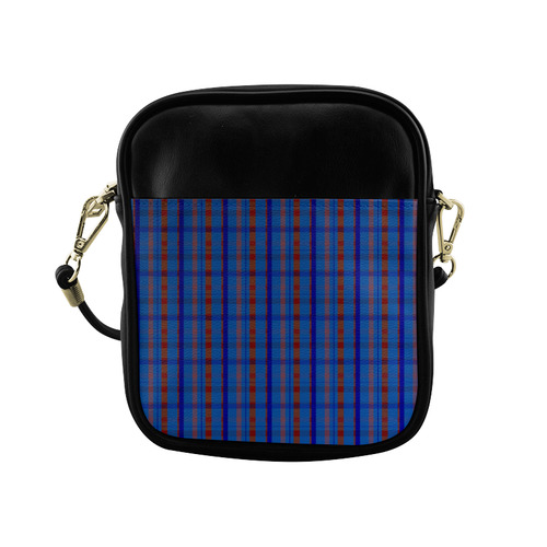 Royal Blue Plaid Hipster Style Sling Bag (Model 1627)
