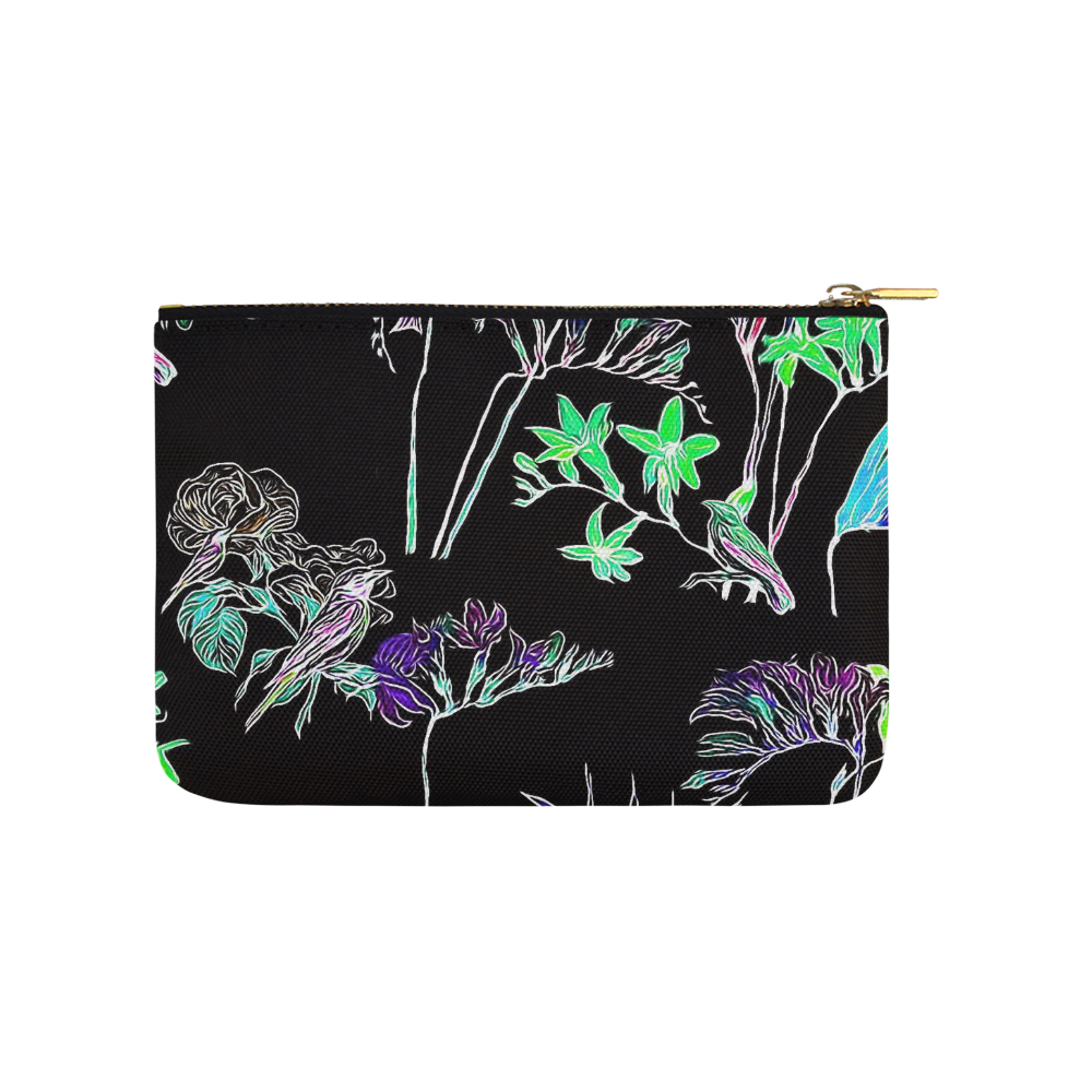 Flowers and Birds C by JamColors Carry-All Pouch 9.5''x6''