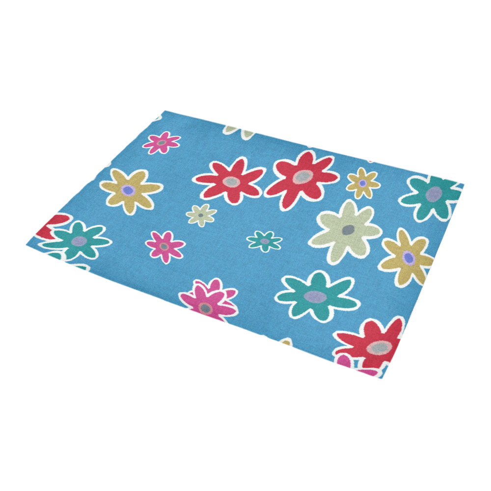 Floral Fabric 1A Azalea Doormat 24" x 16" (Sponge Material)