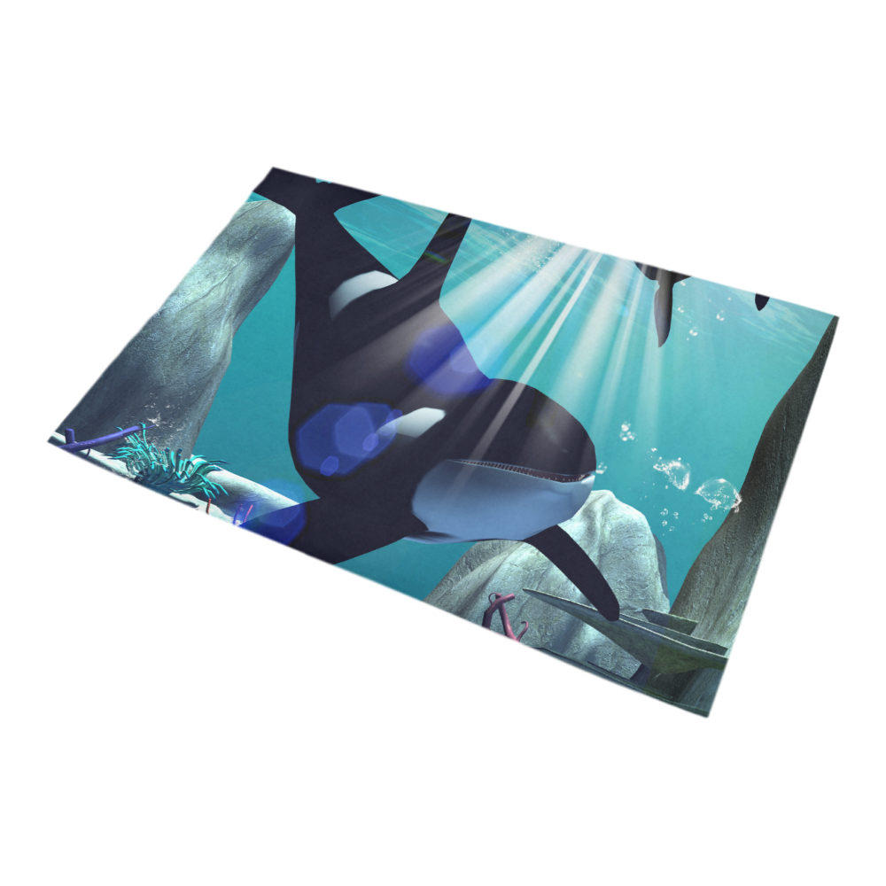 Awesome orca Bath Rug 20''x 32''