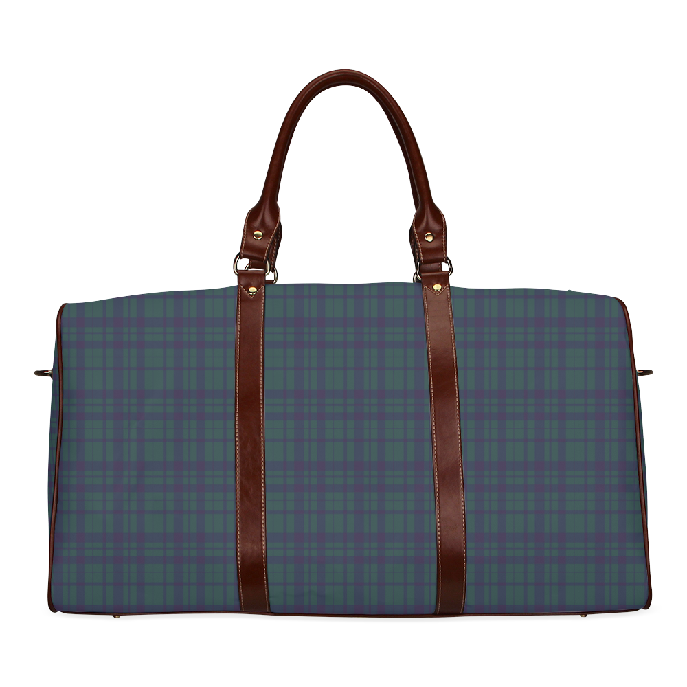 Green Plaid Rock Style Waterproof Travel Bag/Large (Model 1639)