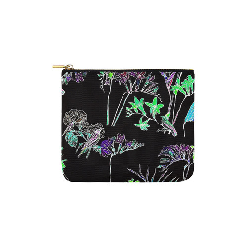 Flowers and Birds C by JamColors Carry-All Pouch 6''x5''