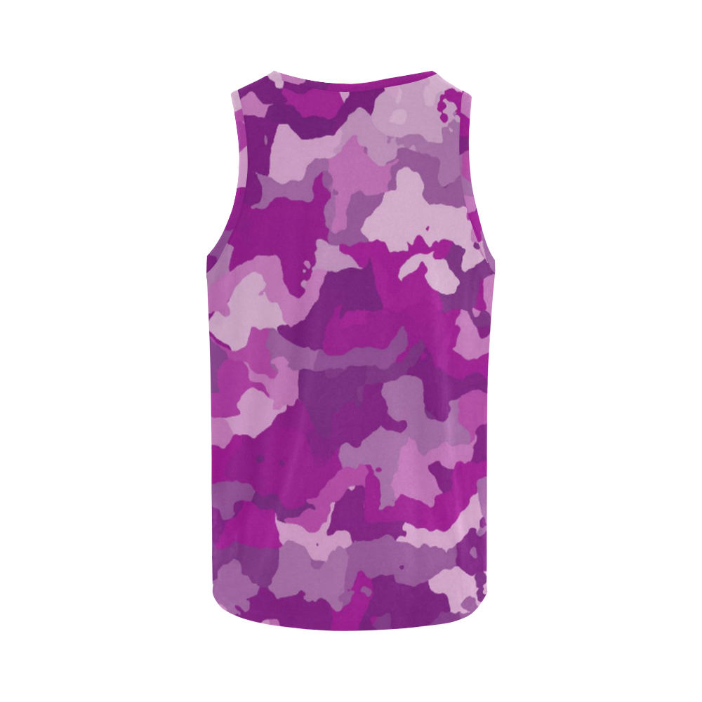 camouflage purple All Over Print Tank Top for Women (Model T43)