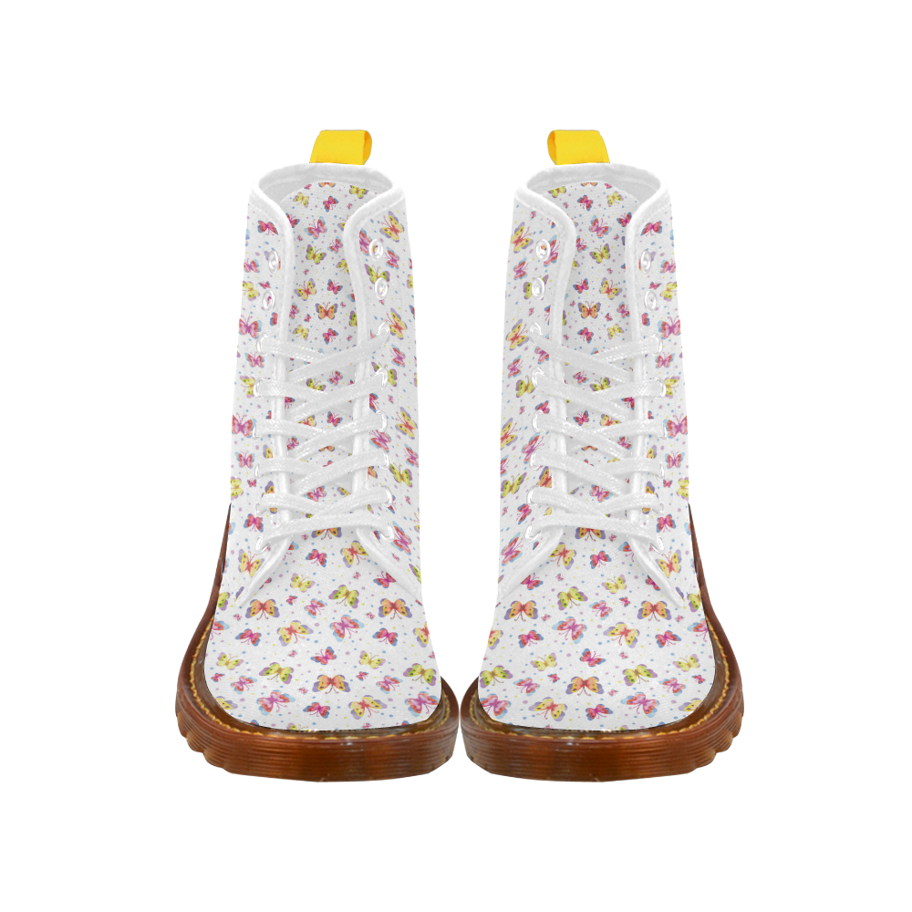 Watercolor Butterflies Martin Boots For Women Model 1203H