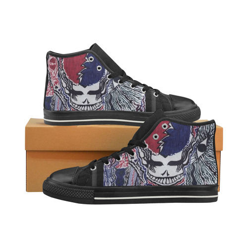 Grateful Dead Steal Your Face Women's Classic High Top Canvas Shoes (Model 017)