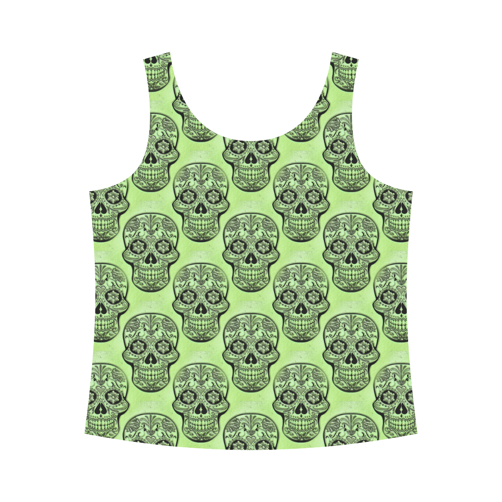 Skull20170513_by_JAMColors All Over Print Tank Top for Women (Model T43)