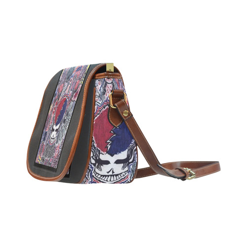 Grateful Dead Steal Your Face Saddle Bag/Small (Model 1649) Full Customization
