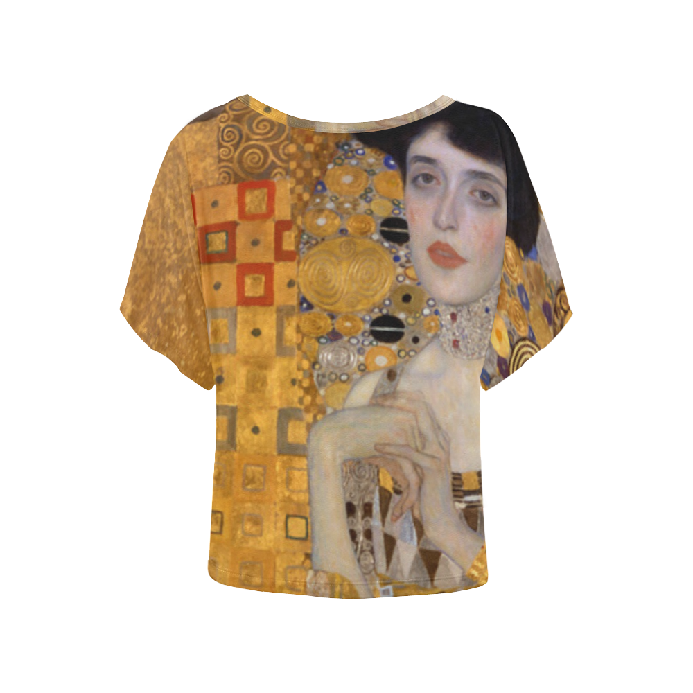 Gustav Klimt Adele Bloch Bauer Portrait Women's Batwing-Sleeved Blouse T shirt (Model T44)