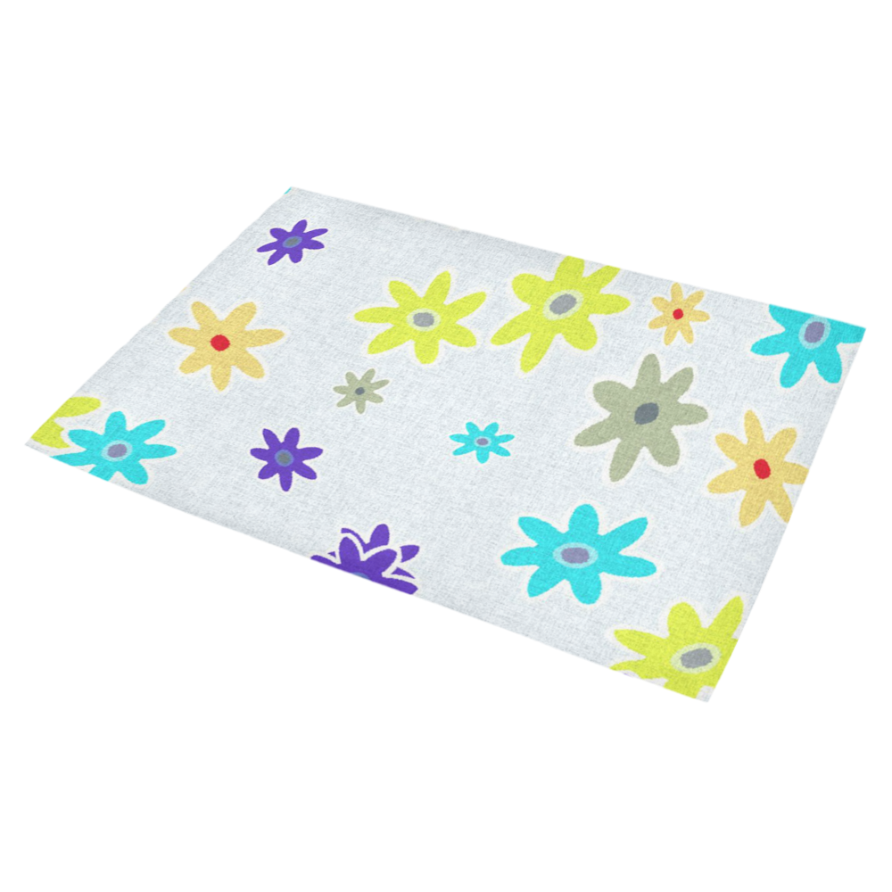 Floral Fabric 1B Azalea Doormat 30" x 18" (Sponge Material)