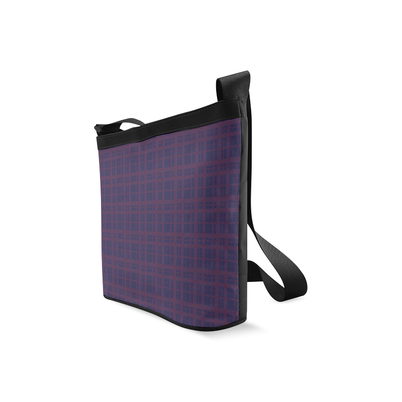 Purple Plaid Rock Style Crossbody Bags (Model 1613)