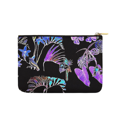 Flowers and Birds B by JamColors Carry-All Pouch 9.5''x6''