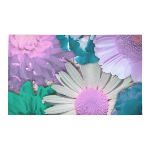 lovely flowers turquoise Azalea Doormat 30" x 18" (Sponge Material)