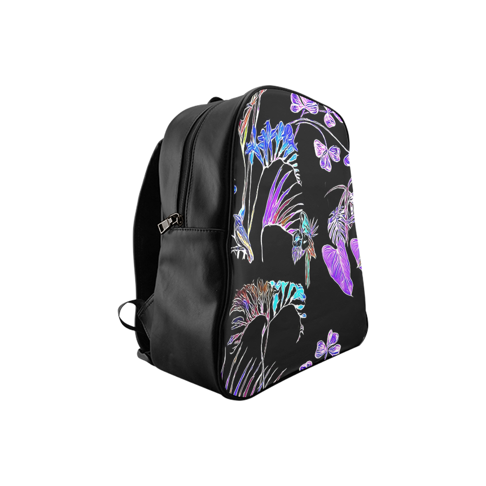 Flowers and Birds B by JamColors School Backpack (Model 1601)(Small)