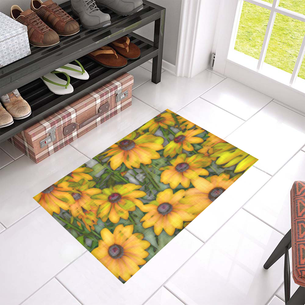 Amazing Floral 28A by FeelGood Azalea Doormat 24" x 16" (Sponge Material)