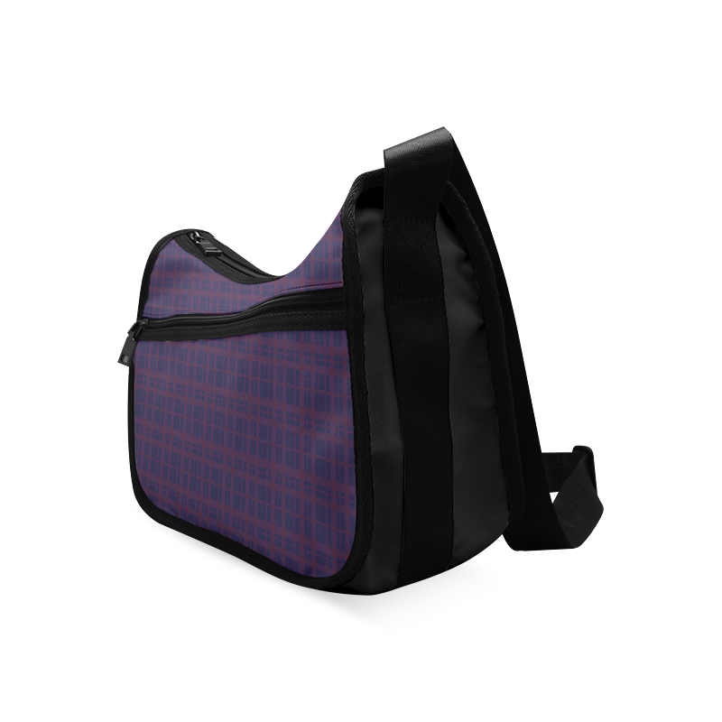 Purple Plaid Rock Style Crossbody Bags (Model 1616)
