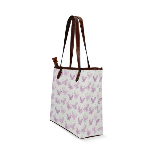 Fantastic Pink Butterflies Shoulder Tote Bag (Model 1646)