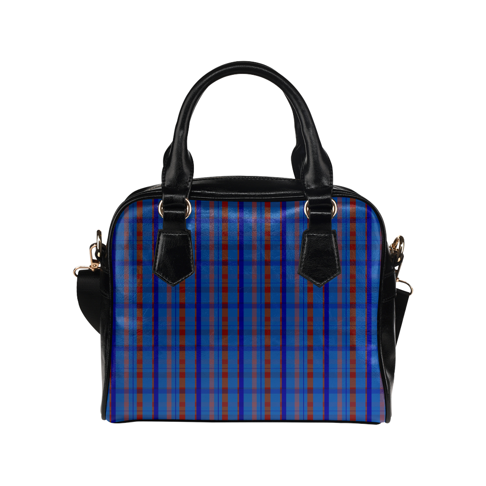 Royal Blue Plaid Hipster Style Shoulder Handbag (Model 1634)
