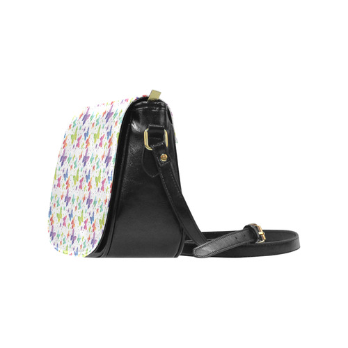 Colorful Butterflies Classic Saddle Bag/Small (Model 1648)