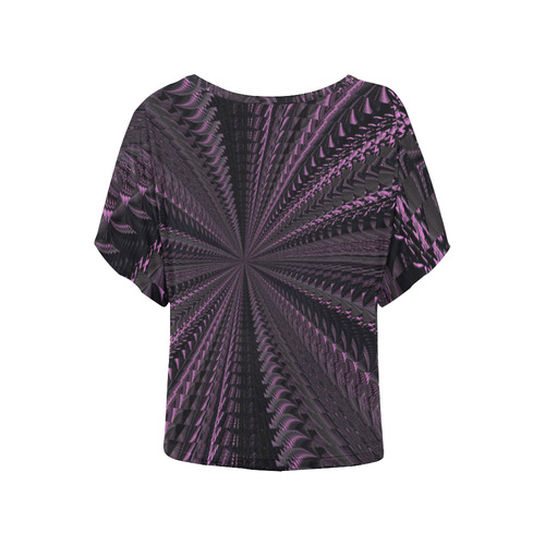 Women's Fancy Dancers Pink Women's Batwing-Sleeved Blouse T shirt