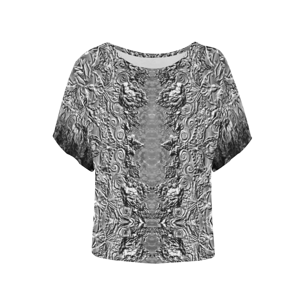 romantic relief 7 v Women's Batwing-Sleeved Blouse T shirt (Model T44)