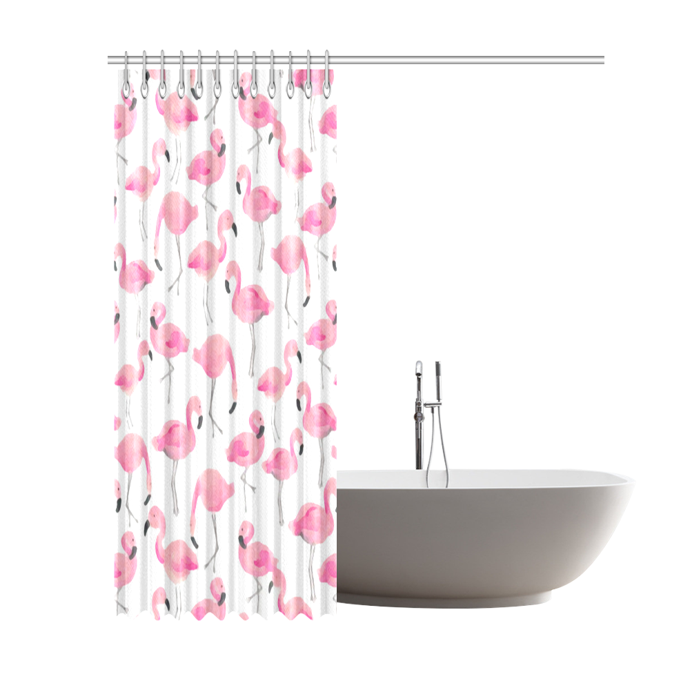 Pink Flamingos Shower Curtain 69"x84"