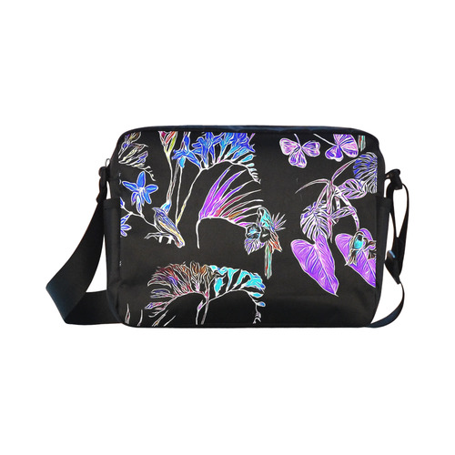 Flowers and Birds B by JamColors Classic Cross-body Nylon Bags (Model 1632)