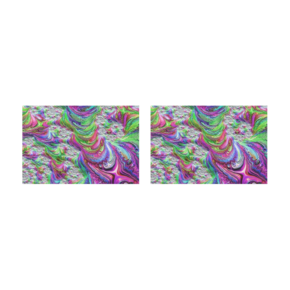 gorgeous Fractal 175 A by JamColors Placemat 12’’ x 18’’ (Set of 2)